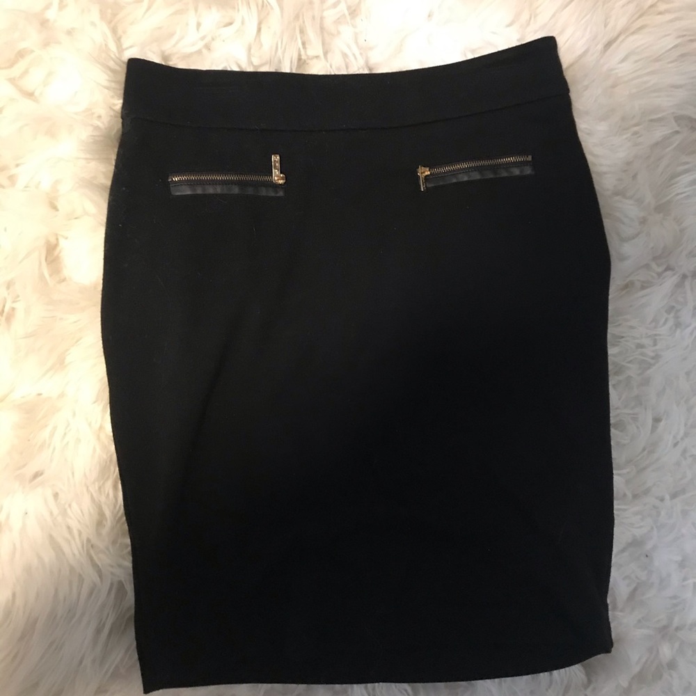 Calvin Klein black skirt with gold zipper